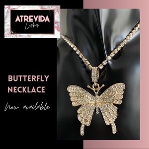 Butterfly pendant necklace